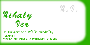 mihaly ver business card